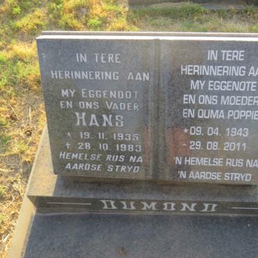 DUMOND Hans 1935-1983 &amp; Poppie 1943-2011