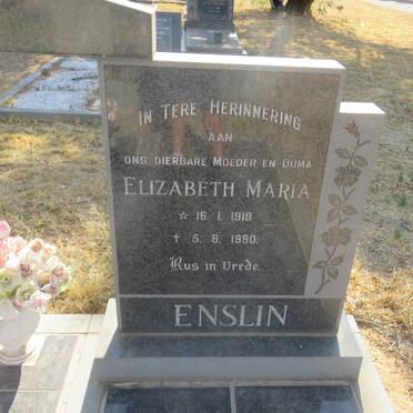 ENSLIN Jacobus J.J.D. 1913-1977 &amp; Elizabeth Maria 1919-1990