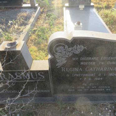 ERASMUS Regina Catharina E. nee PRETORIUS 1904-1984