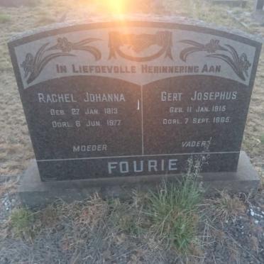 FOURIE Gert Josephus 1915-1965 &amp; Rachel Johanna 1913-1977