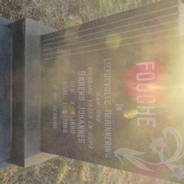 FOUCHE Barend Johannes 1880-1968