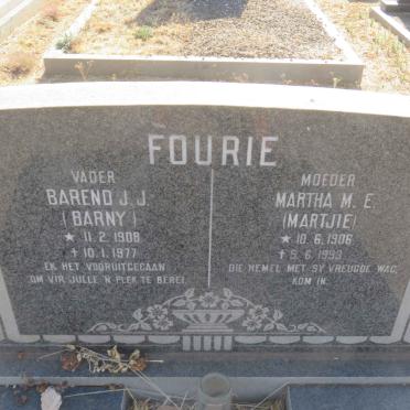 FOURIE Barend J.J. 1908-1977 &amp; Martha M.E. 1906-1993