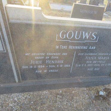 GOUWS Jurie Hendrik 1894-1966 &amp; Anna Maria BEYTELL 1905-1970