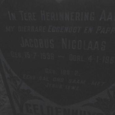 GELDENHUYS Jacobus Nicolaas 1938-1960