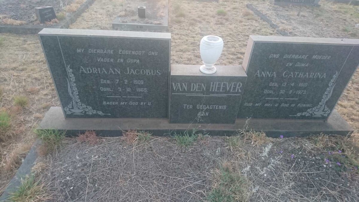 HEEVER Adriaan Jacobus, van den 1909-1965 &amp; Anna Catharina 1910-1979