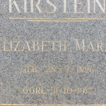 KIRSTEIN Elizabeth Maria 1896-1977