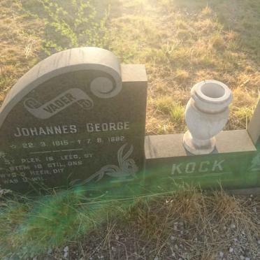 KOCK Johannes George 1915-1982 &amp; Susara Johanna M. 1919-1993
