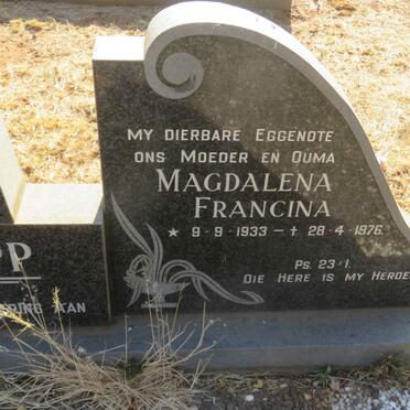 KAPP Johannes Marthinus 1925-1990 &amp; Magdalena Francina 1933-1976