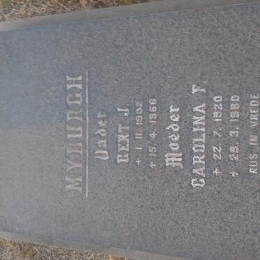 MYBURGH Gert J. 1902-1966 &amp; Carolina F. 1920-1980