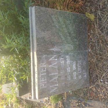 MALAN Pieter 1957-1989