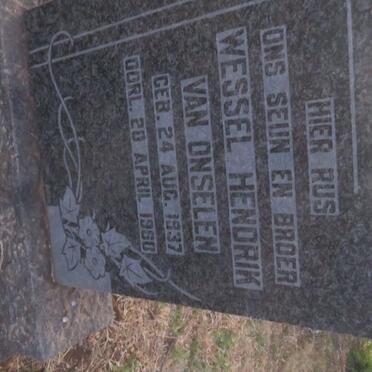 ONSELEN Wessel Hendrik, van 1937-1960