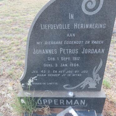 OPPERMAN Johannes Petrus Jordaan 1917-1964