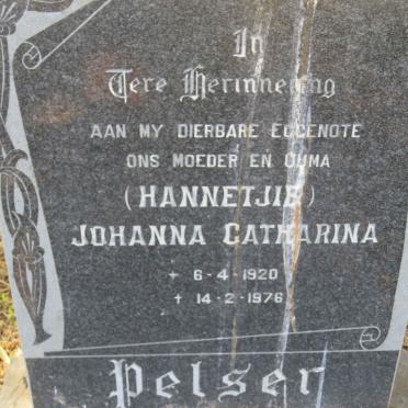 PELSER Johanna Catharina 1920-1976