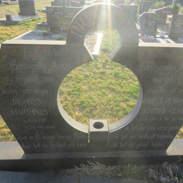 PRINSLOO Jacobus Marthinus 1913-1984 &amp; Engela Patronella Ignatius Gesina 1915-1991