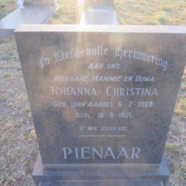 PIENAAR Johanna Christina nee VAN AARDE 1909-1971