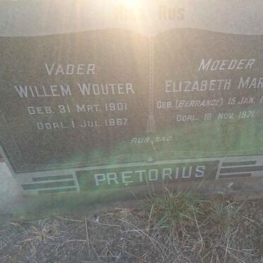 PRETORIUS Willem Wouter 1901-1967 &amp; Elizabeth Maria BERRANGÉ 1903-1971