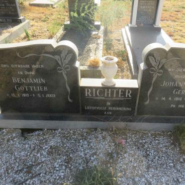 RICHTER Benjamin Gottlieb 1910-2003 &amp; Johanna Helena Gerdina 1916-1983