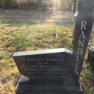 RANDLES Catharina Elizabeth nee FOUCHE 1923-2002