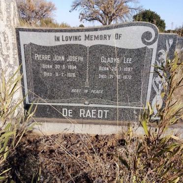 RAEDT Pierre John Joseph, de 1894-1976 &amp; Gladys Lee 1897-1972