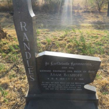 RANDLES Adam Boshoff 1915-1981