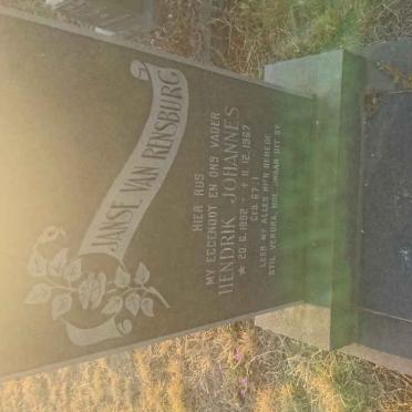 RENSBURG Hendrik Johannes, Janse van 1892-1967