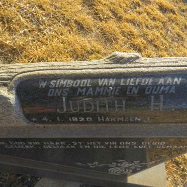 RENSBURG Anthony J.L., Janse van 1911-1981 &amp; Judith H. HARMZEN 1920-