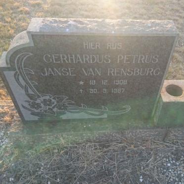 RENSBURG Gerhardus Petrus, Janse van 1908-1967 &amp; Cornelia Philippina LOTZ 1912-