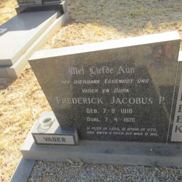 ROUX Frederick Jacobus P. 1910-1976 &amp; Maria Jacoba G.J. 1914-1994