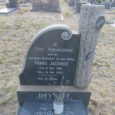 REYNEKE Frans Jacobus 1921-1965 &amp; Hester Magrieta 1926-2013