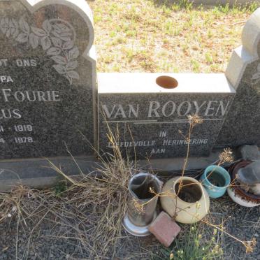 ROOYEN Dela Rey Fourie Paulus, van 1919-1978 &amp; Gertruida Dorothea 1918-2008
