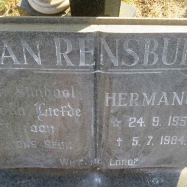 RENSBURG Hermanus, van 1958-1984