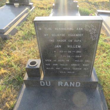 RAND Jan Willem, du 1901-1984