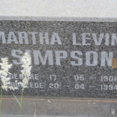 SIMPSON Martha Levina 1906-1994