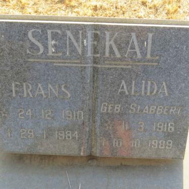 SENEKAL Frans 1910-1984 &amp; Alida SLABBERT 1916-1989