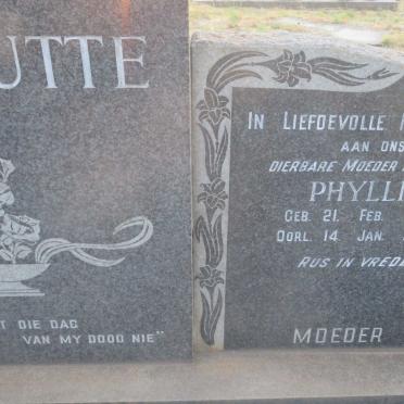 SCHUTTE John 1917-1965 &amp; Phyllis 1924-2003
