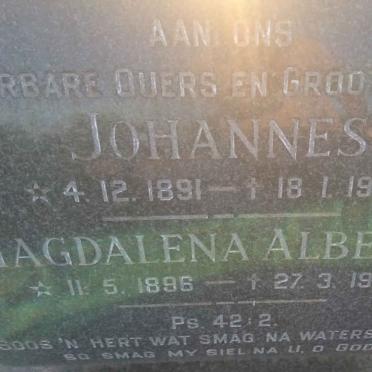 STYGER Johannes 1891-1967 &amp; Magdalena Alberta 1896-1993