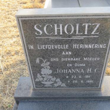 SCHOLTZ Johanna H.C. 1911-1981