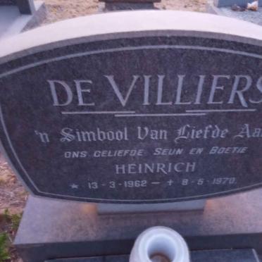 VILLIERS Heinrich, de 1962-1970