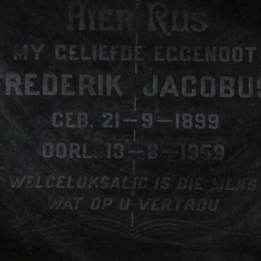 ? Frederik Jacobus 1899-1959