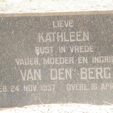 BERG Kathleen, van den 1957-1958