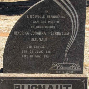 BLIGNAUT Hendrika Johanna Petronella nee CRONJE 1888-1962