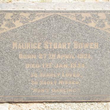 BOWER Maurice Stuart 1921-1954
