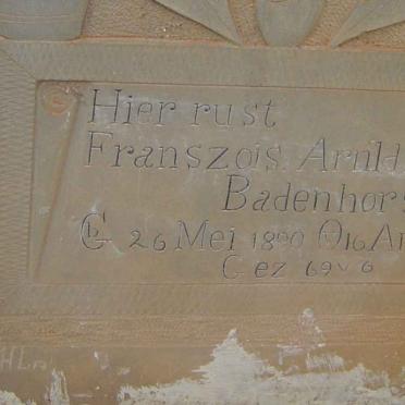 BADENHORST Franszois Arnldis 1890-1937