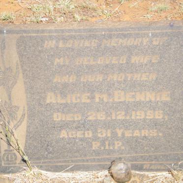 BENNIE Alice M. -1956