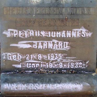 BARNARD Petrus Johannes 1935-1936