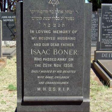 BONER Isaac -1958