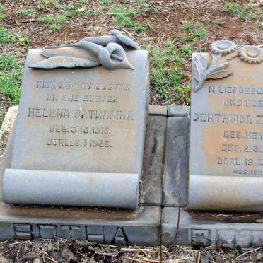 BOTHA Gertruida J.S. nee KEYSER 1875-1956 :: BOTHA Helena Catharina 1916-1936 
