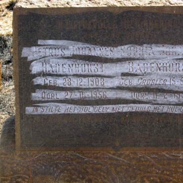 BADENHORST Petrus Johannes 1908-1956 &amp; Sophia Johanna GROBLER 1918-1953
