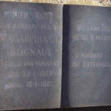 BLIGNAUT Magaretha C.C. nee J.Van VUUREN 1873-1961
