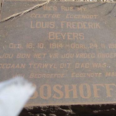 BOSHOFF Louis Frederik Beyers 1914-1955